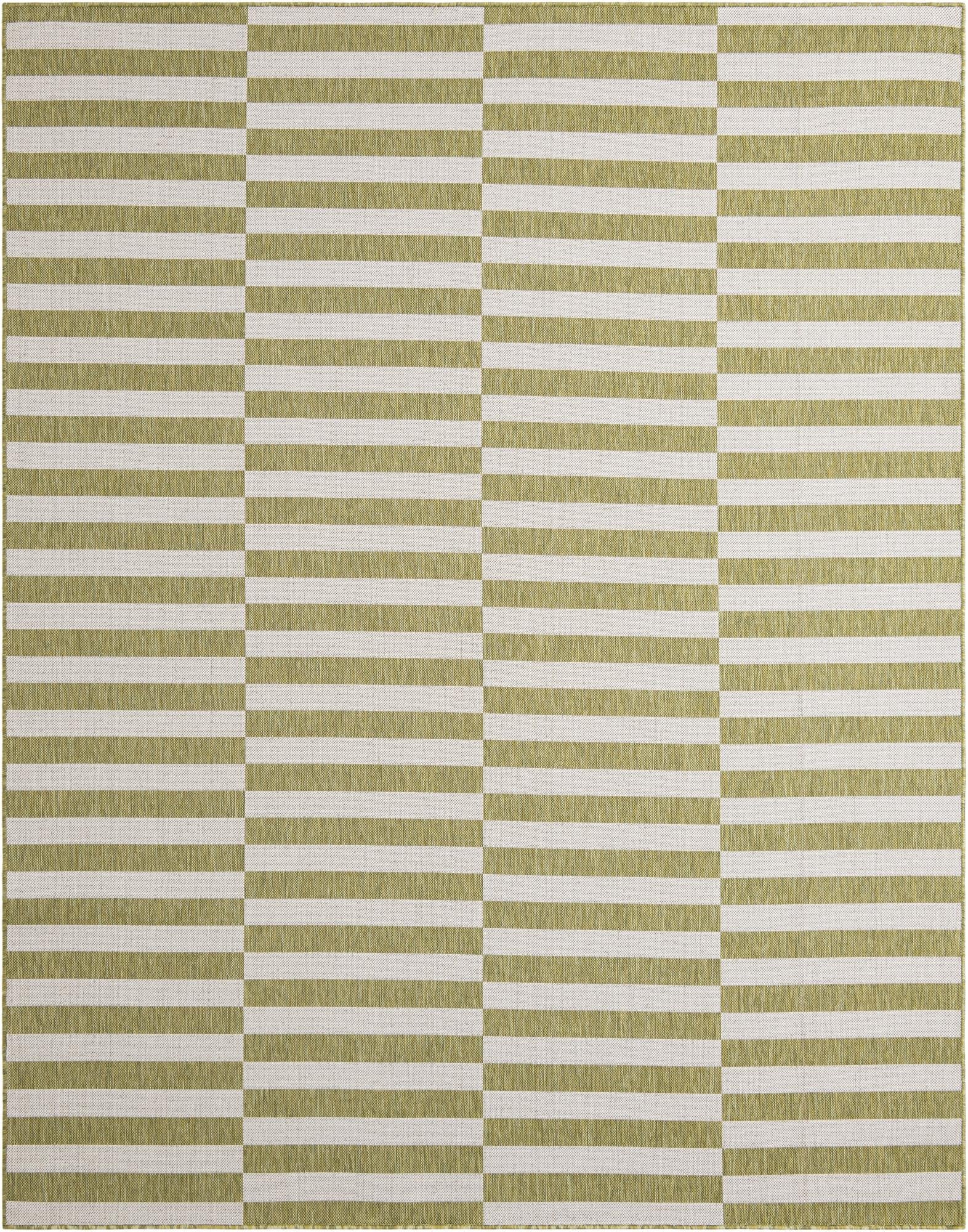 Primary image 7' 10 x 10'  Washable Striped Indoor / Outdoor Rug