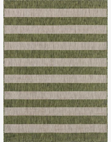 7' 10 x 11' Easy-Clean Striped Indoor / Outdoor Rug
