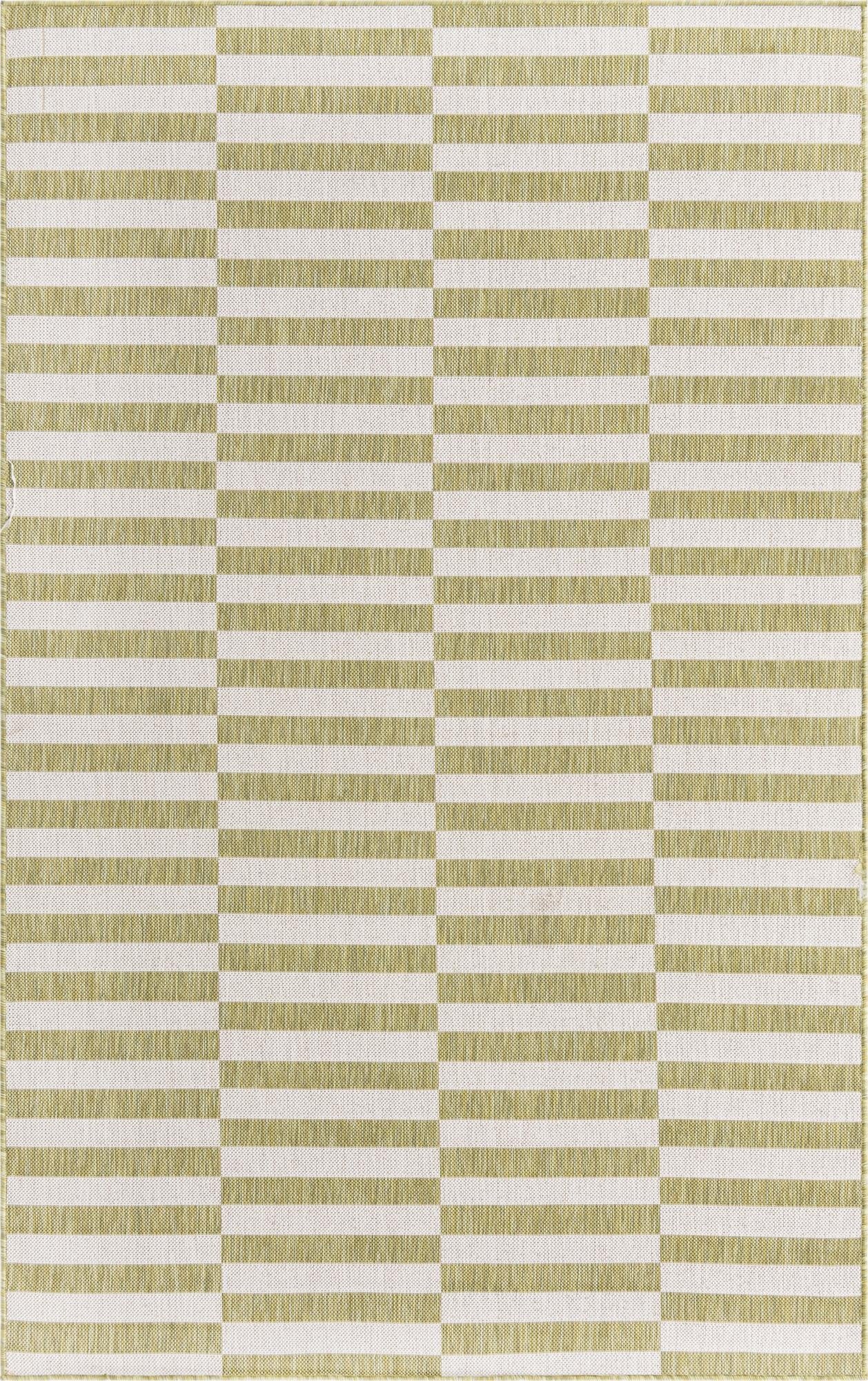 Primary image 5' 3 x 8'  Washable Striped Indoor / Outdoor Rug