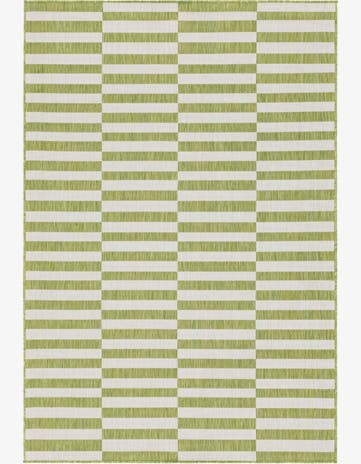 6' x 9' Easy-Clean Striped Indoor / Outdoor Rug