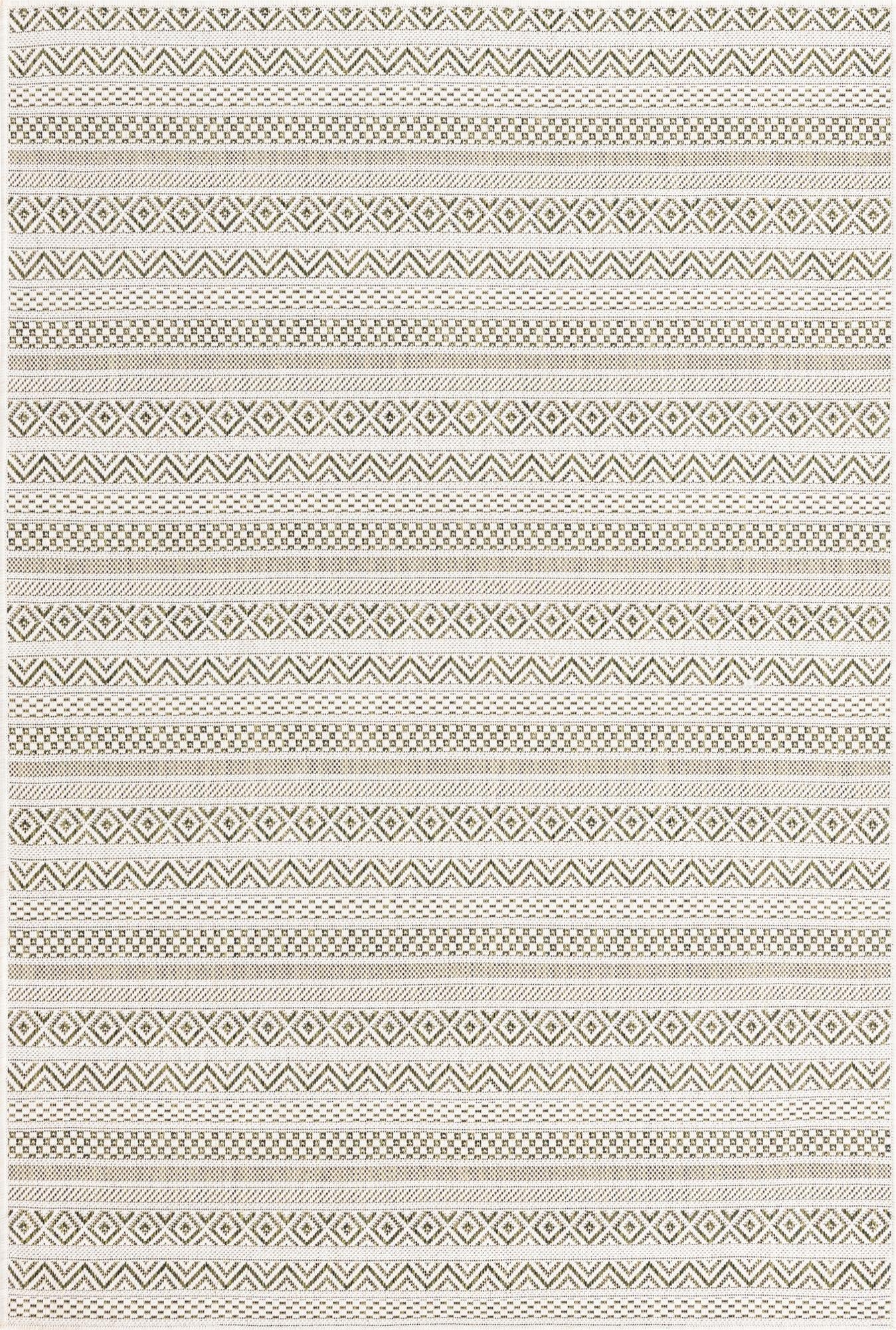 Primary image 4' x 6'  Washable Striped Indoor / Outdoor Rug
