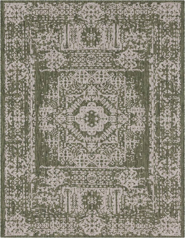 Detail image of 7' x 10' Easy-Clean Traditional Indoor / Outdoor Rug