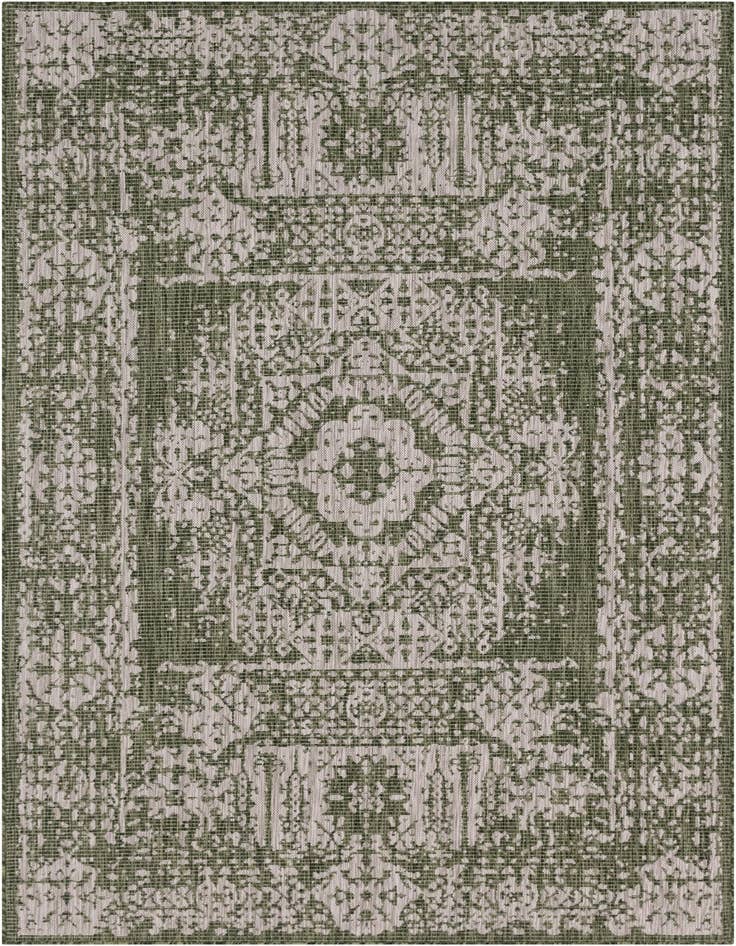 Detail image of 6' x 9' Easy-Clean Traditional Indoor / Outdoor Rug