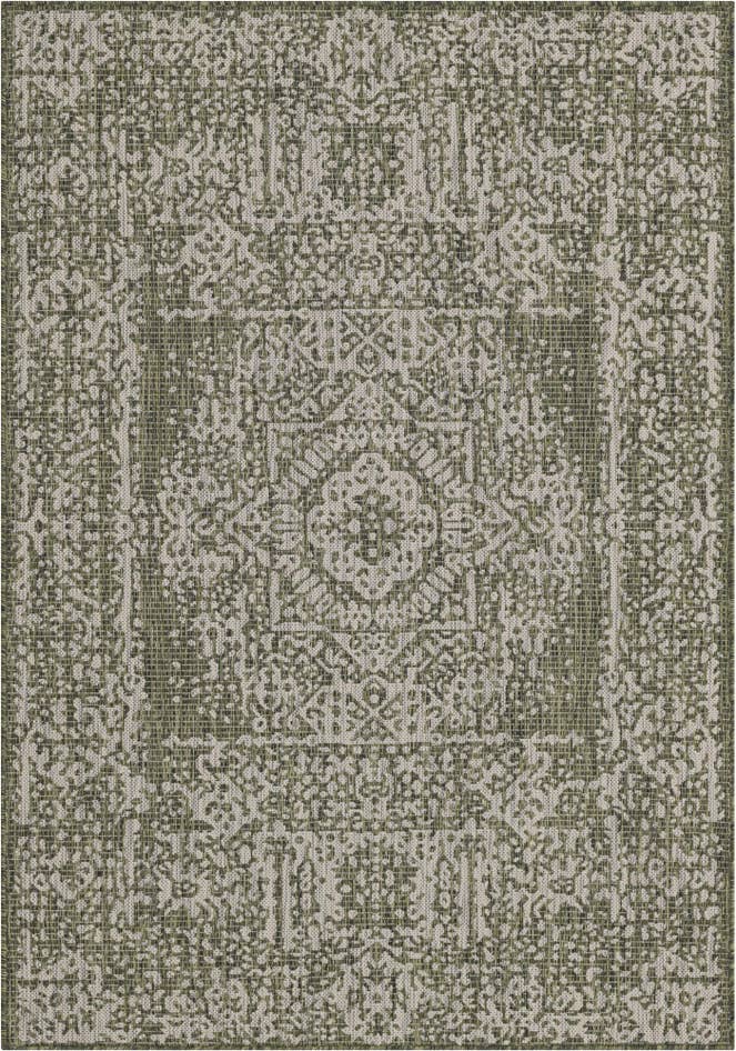Detail image of 4' x 6' Easy-Clean Traditional Indoor / Outdoor Rug