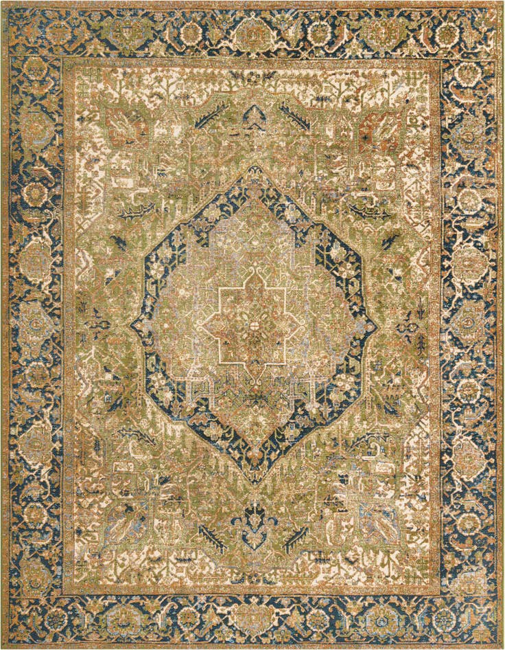 Detail image of 7' 10 x 10' Easy-Clean Traditional Indoor / Outdoor Rug