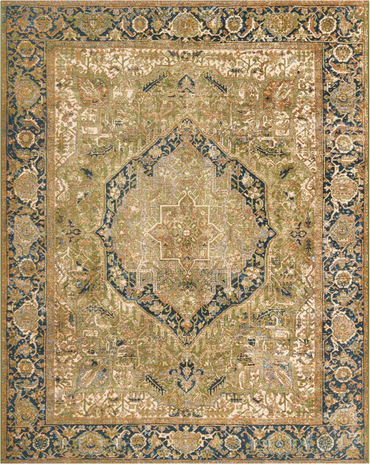 Detail image of 7' 10 x 10' Easy-Clean Traditional Indoor / Outdoor Rug