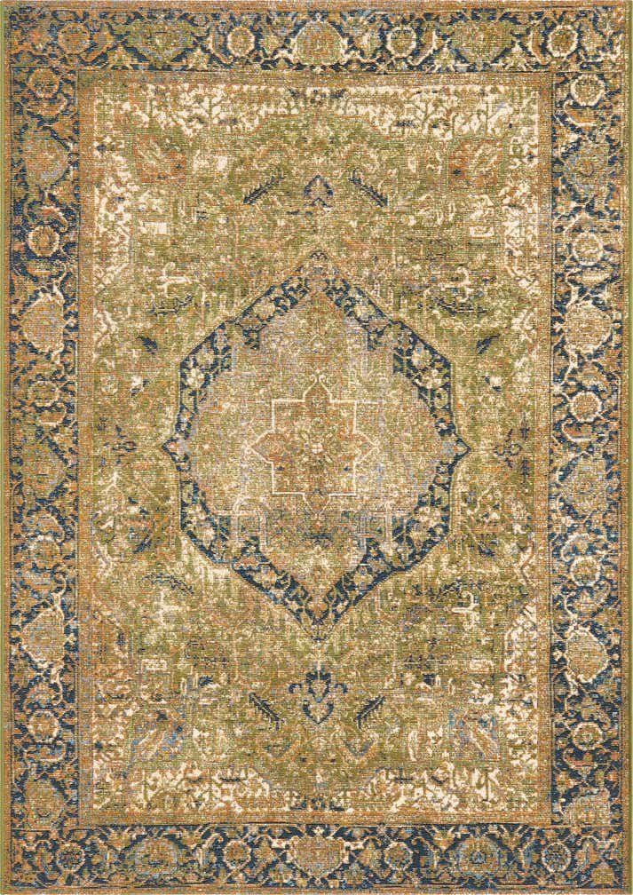 5' 3 x 8' Easy-Clean Traditional Indoor / Outdoor Rug