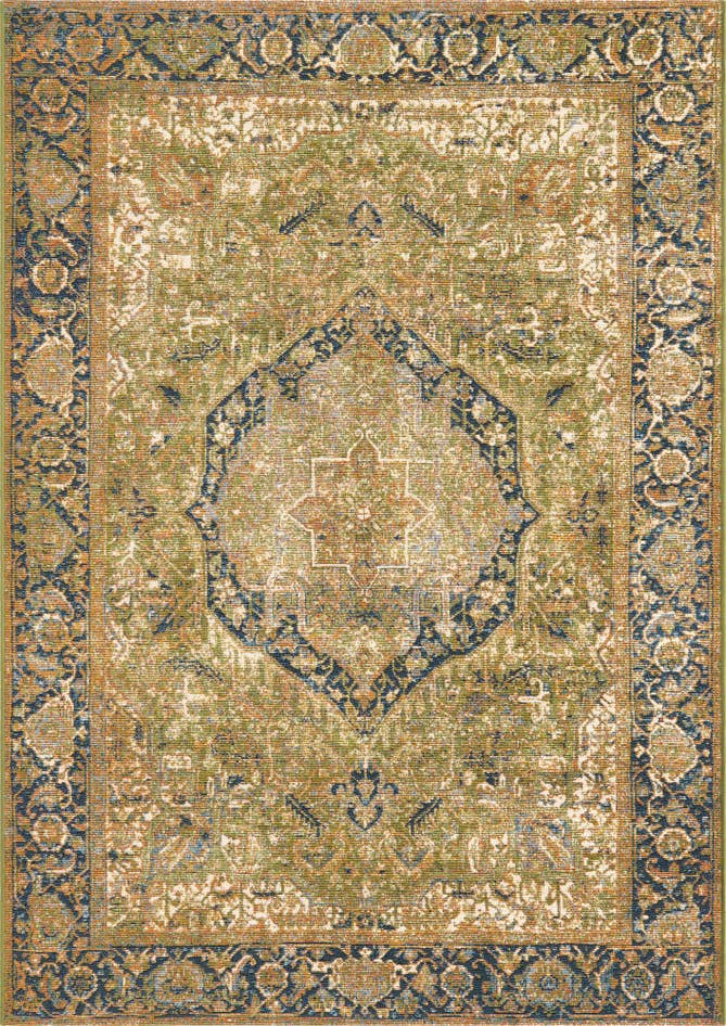 Detail image of 5' 3 x 8' Easy-Clean Traditional Indoor / Outdoor Rug