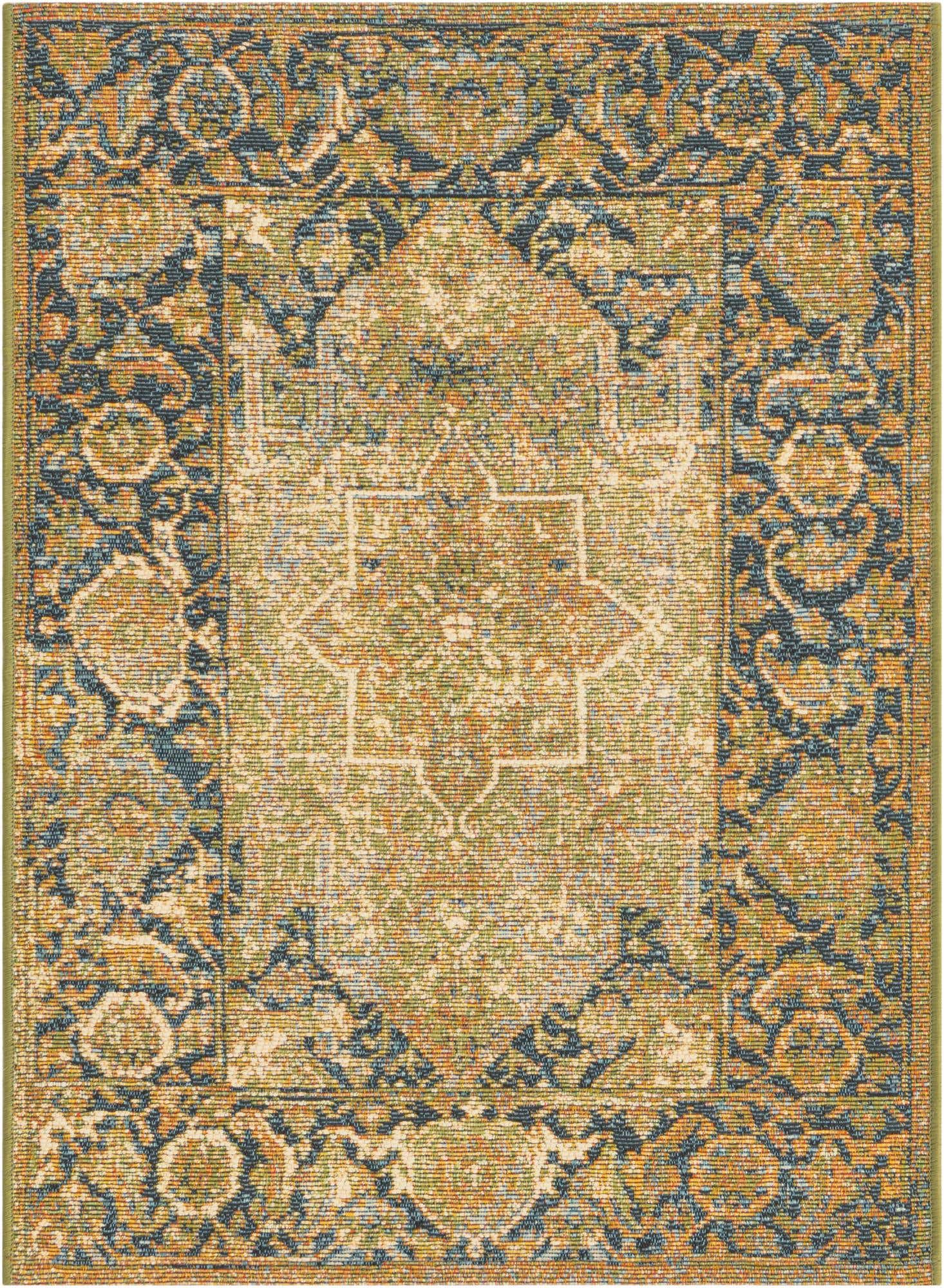 2' x 3' Easy-Clean Traditional Indoor / Outdoor Rug