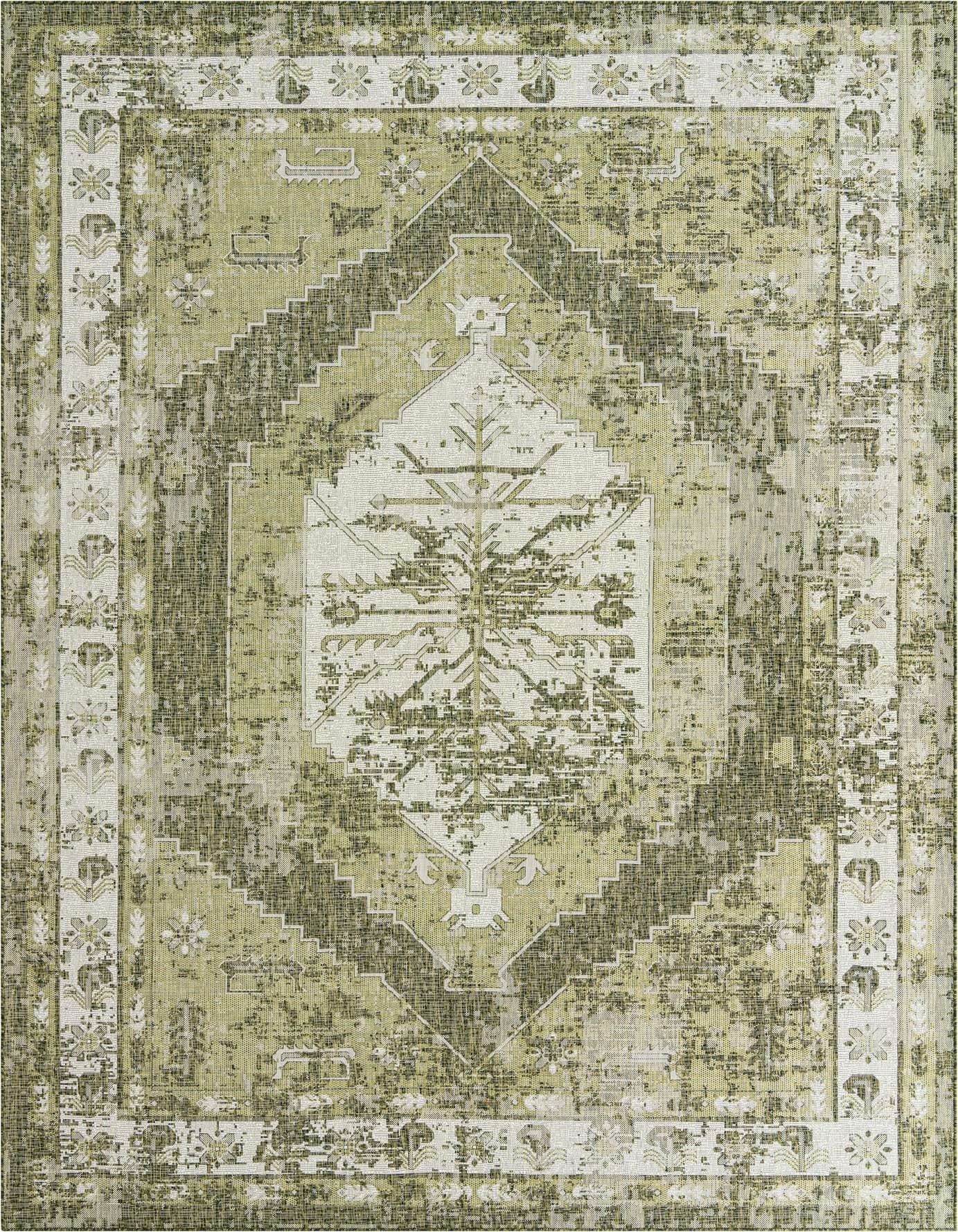 10' x 14' Easy-Clean Traditional Indoor / Outdoor Rug