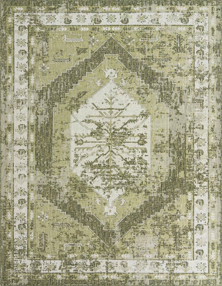 Detail image of 10' x 14' Easy-Clean Traditional Indoor / Outdoor Rug