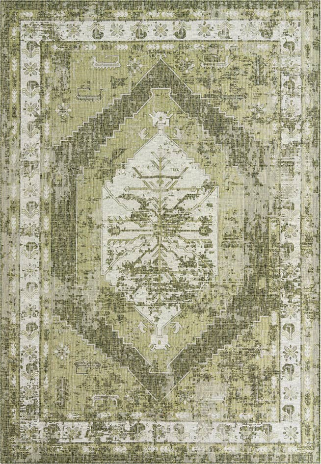 Detail image of 10' x 14' Easy-Clean Traditional Indoor / Outdoor Rug