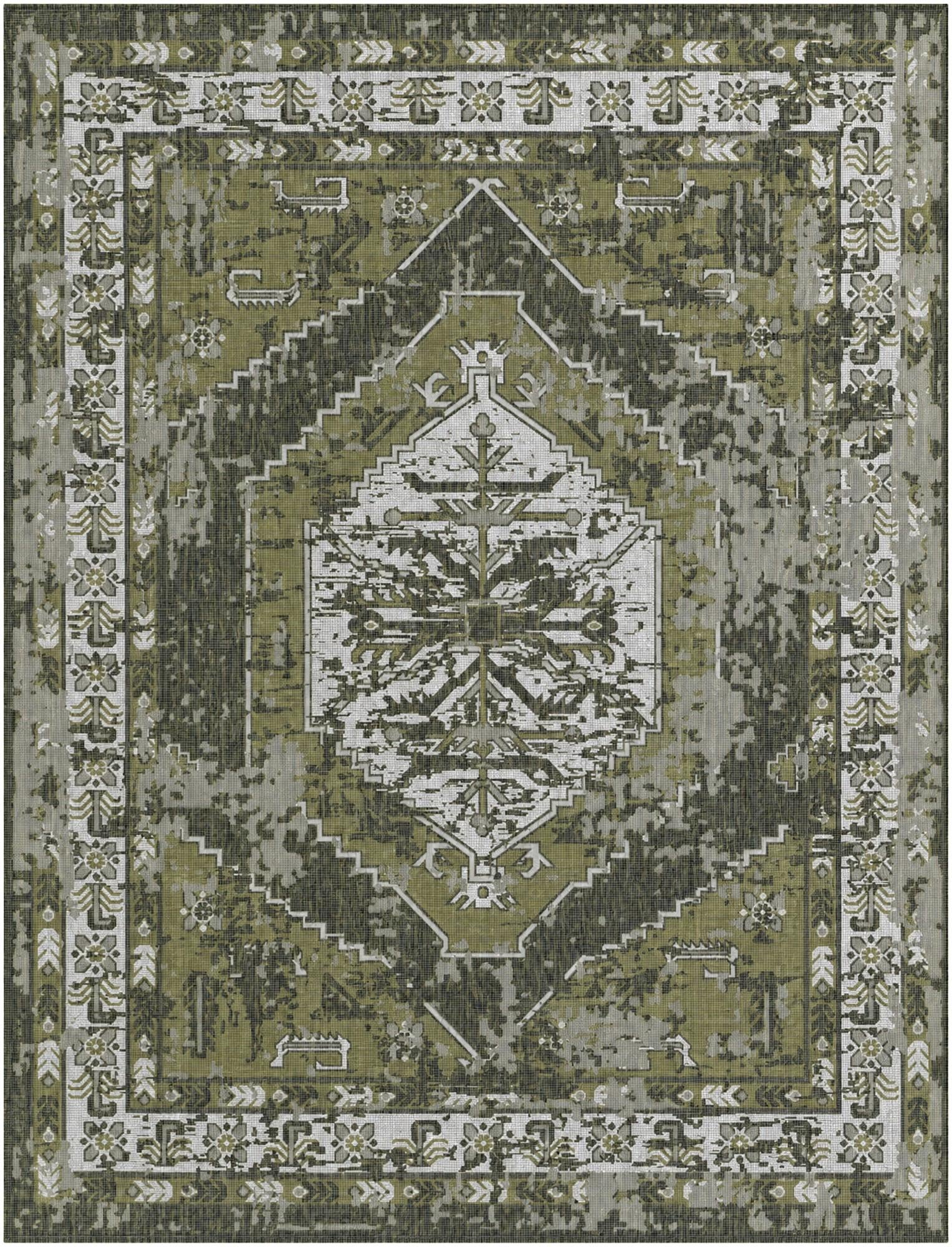 10' x 13' Easy-Clean Traditional Indoor / Outdoor Rug