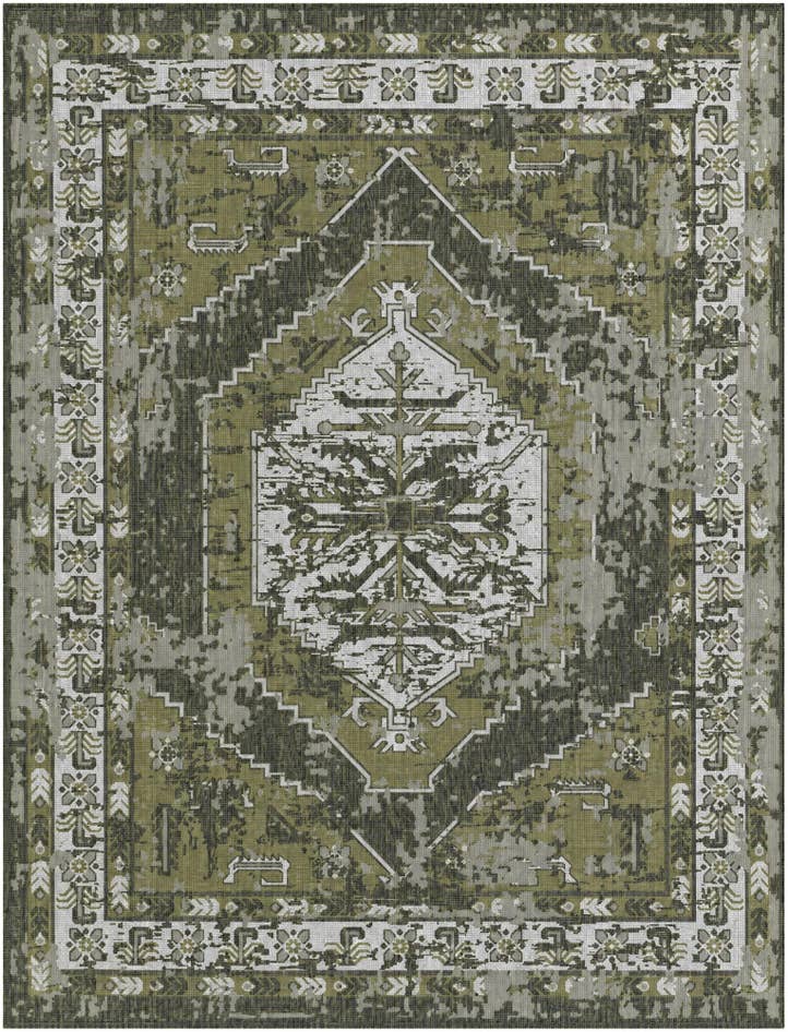 Detail image of 10' x 13' Easy-Clean Traditional Indoor / Outdoor Rug