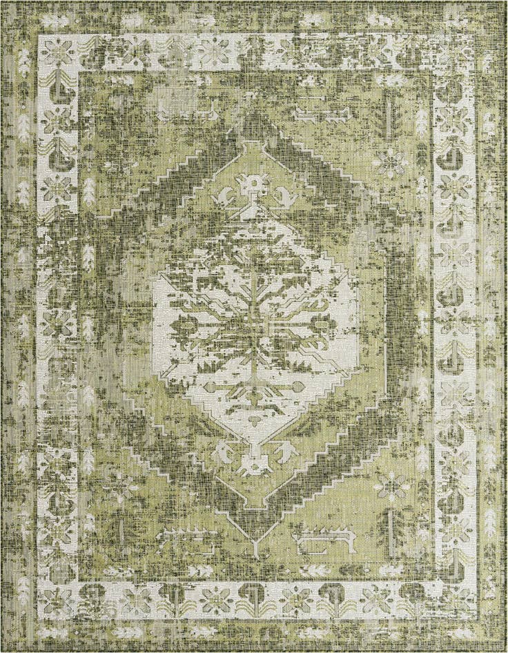 Detail image of 7' x 10' Easy-Clean Traditional Indoor / Outdoor Rug