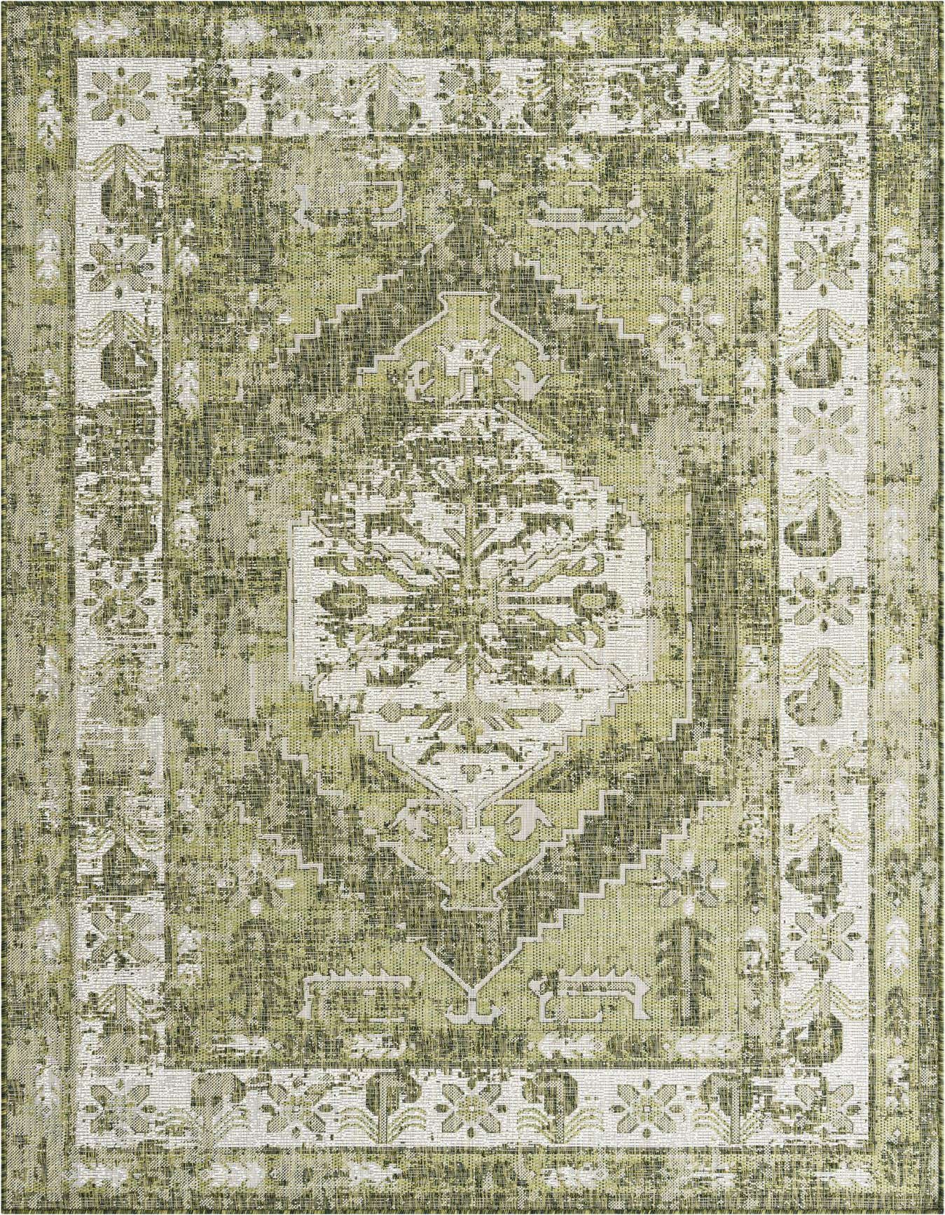 6' x 9' Easy-Clean Traditional Indoor / Outdoor Rug