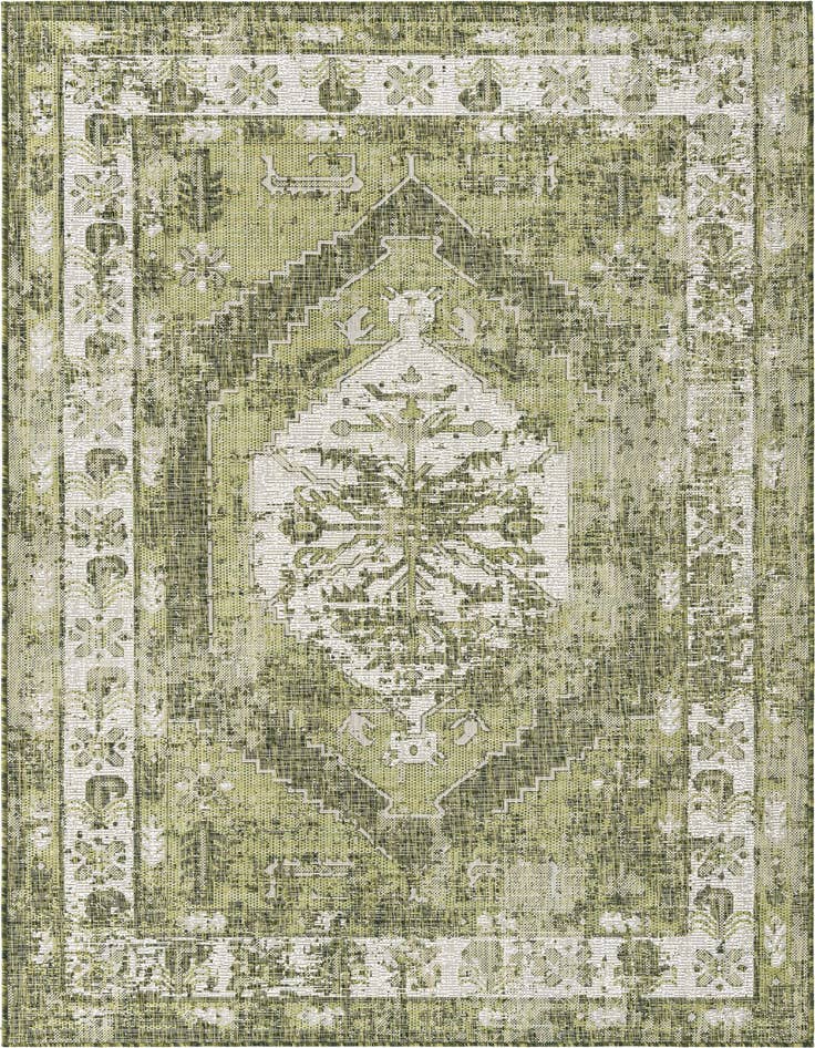 Detail image of 5' 3 x 8' Easy-Clean Traditional Indoor / Outdoor Rug