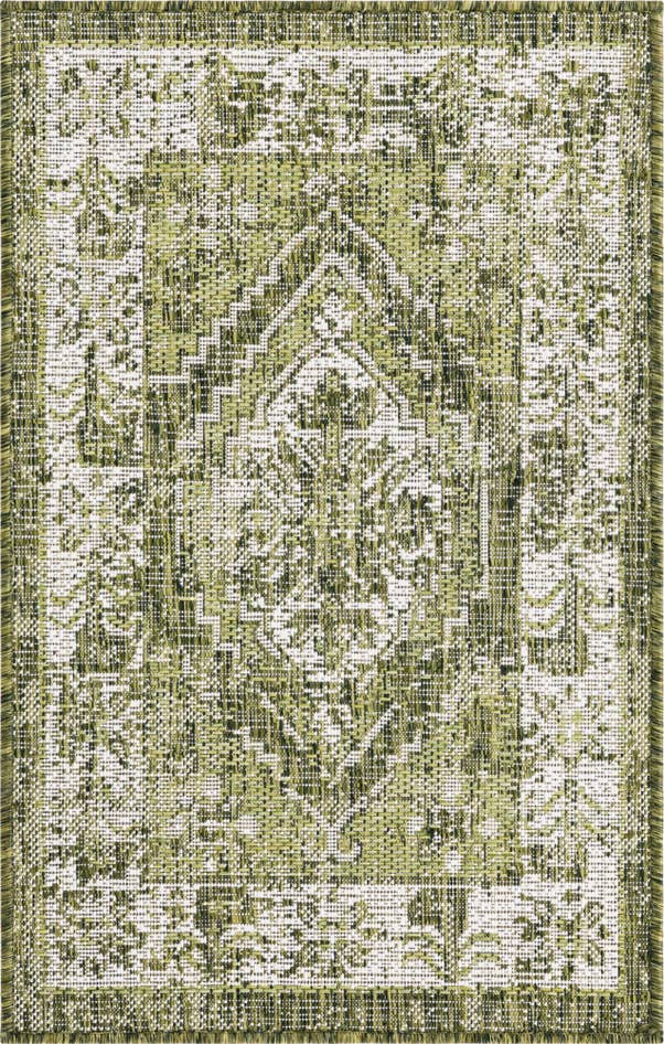 Detail image of 2' x 3' Easy-Clean Traditional Indoor / Outdoor Rug