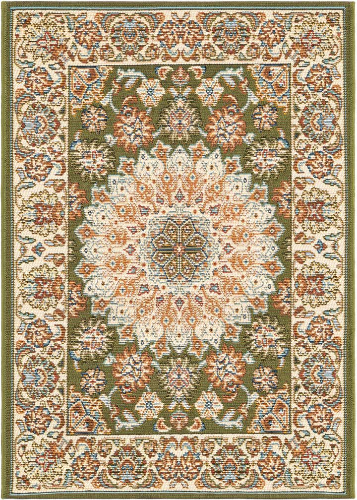 2' x 3' 1 Easy-Clean Traditional Indoor / Outdoor Rug