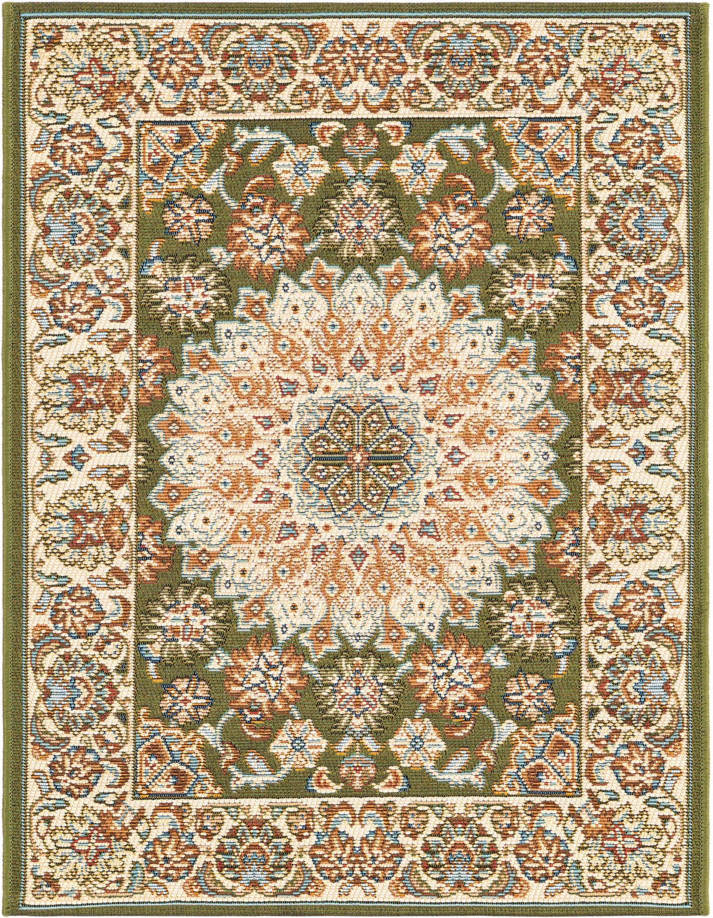2' x 3' 1 Easy-Clean Traditional Indoor / Outdoor Rug