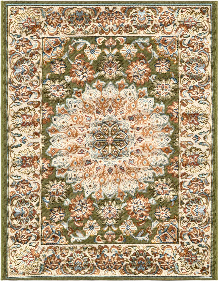 Detail image of 2' x 3' 1 Easy-Clean Traditional Indoor / Outdoor Rug
