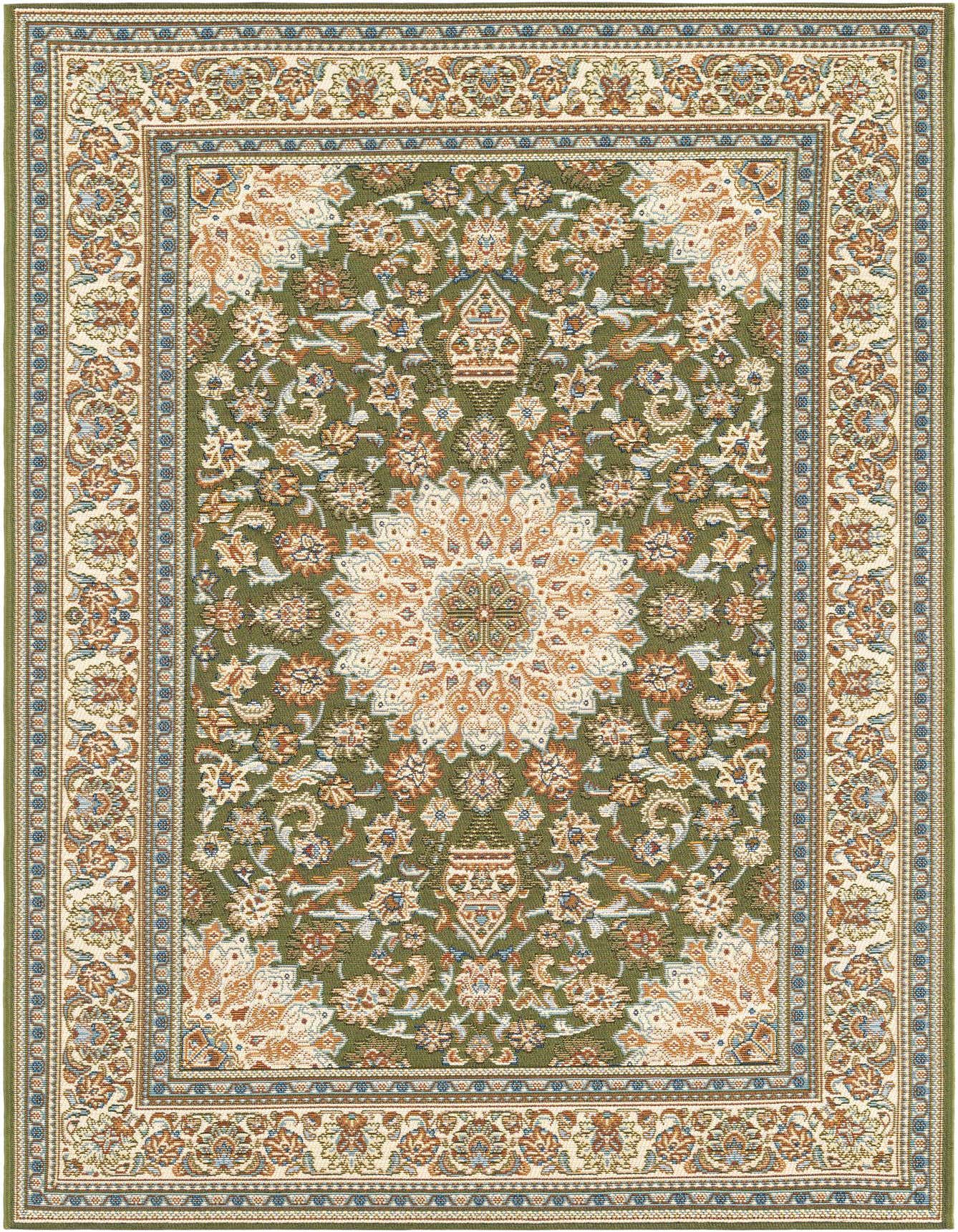 4' 1 x 6' 1 Easy-Clean Traditional Indoor / Outdoor Rug