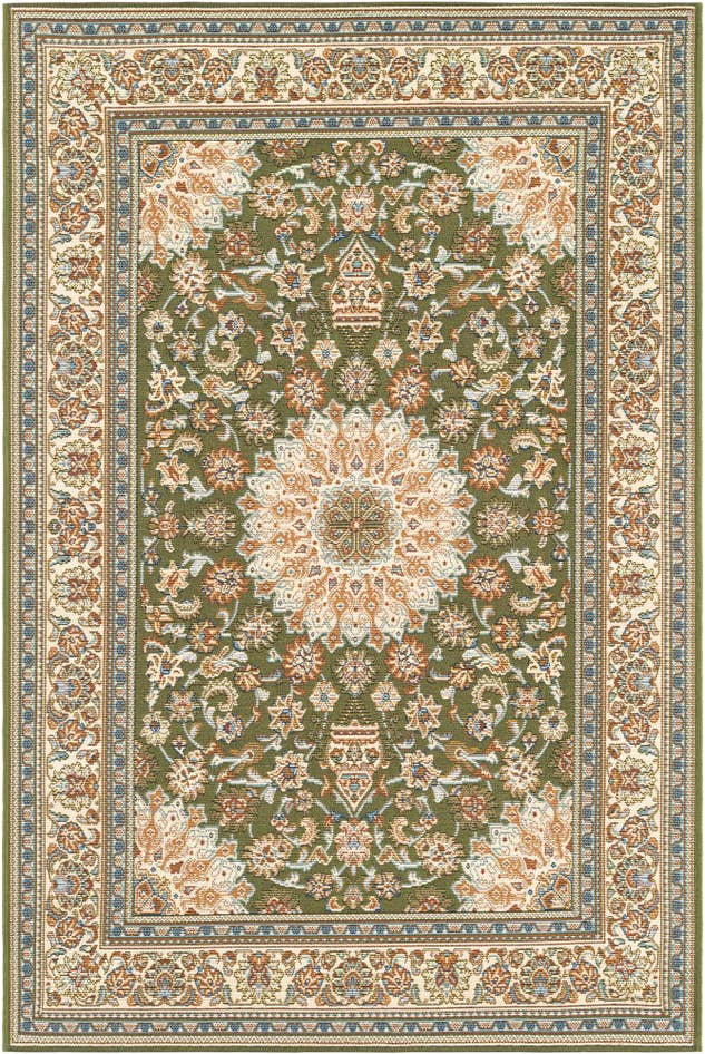 Detail image of 4' 1 x 6' 1 Easy-Clean Traditional Indoor / Outdoor Rug