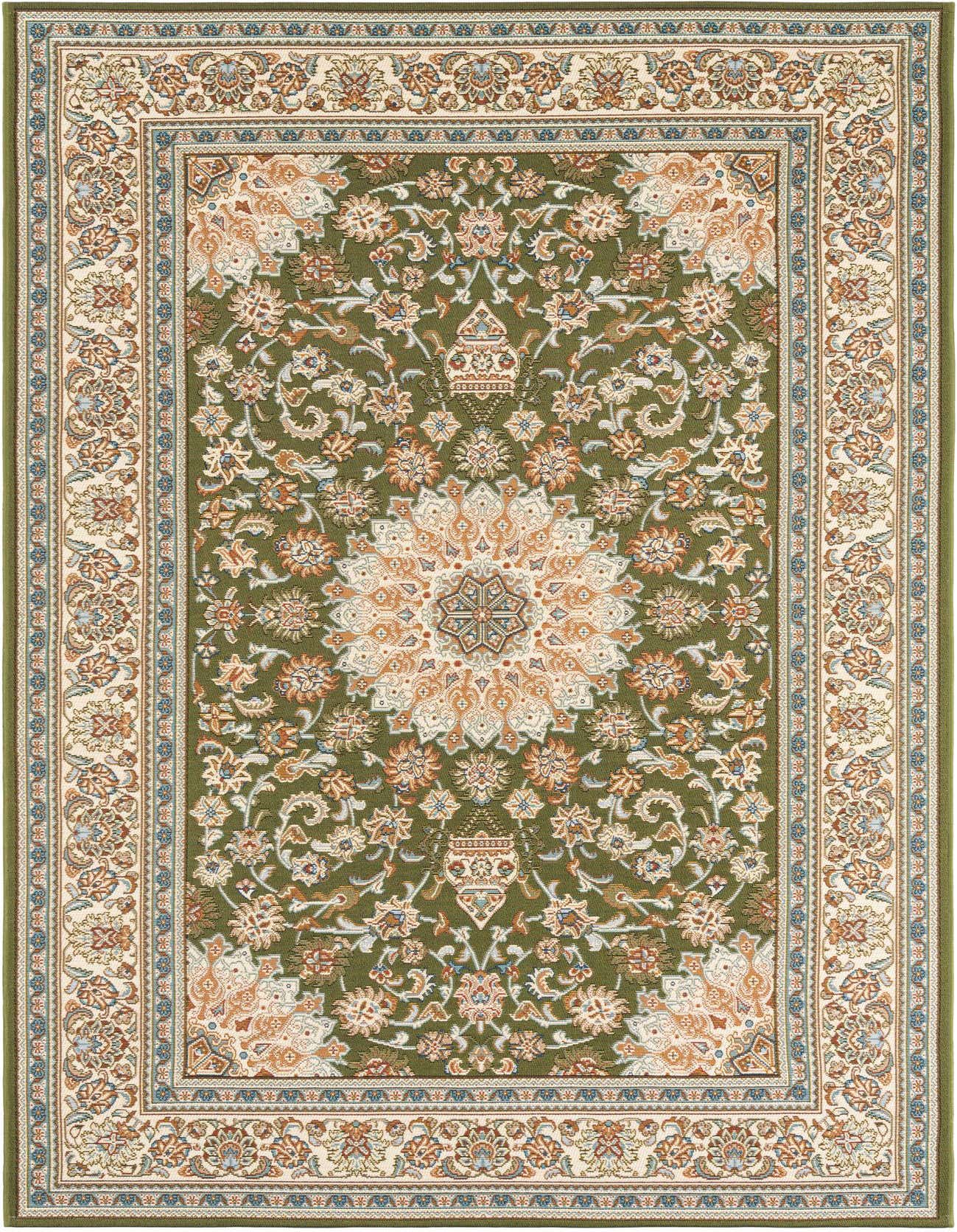 5' 3 x 8' Easy-Clean Traditional Indoor / Outdoor Rug