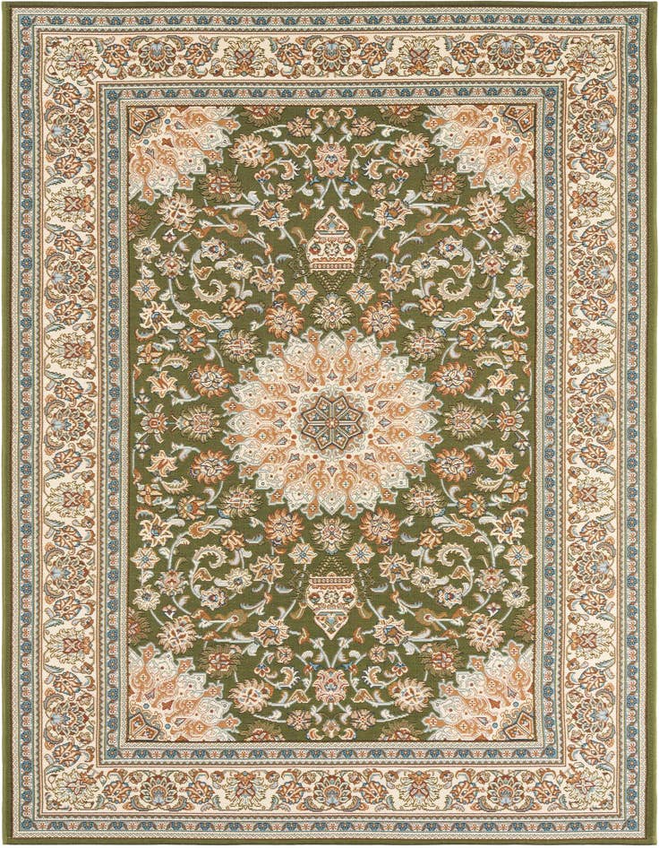 Detail image of 5' 3 x 8' Easy-Clean Traditional Indoor / Outdoor Rug