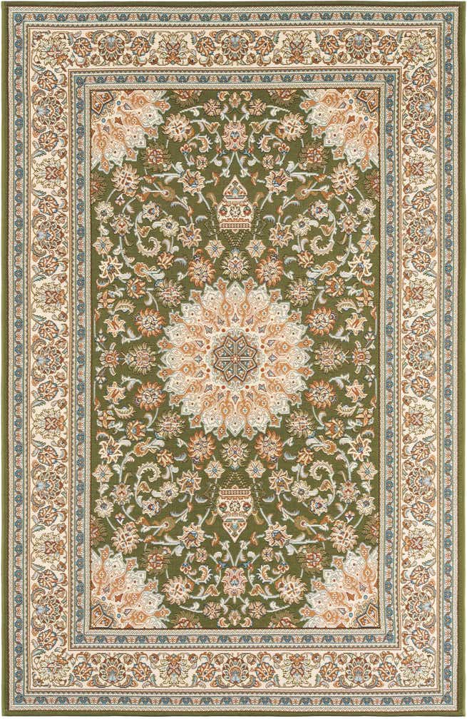 5' 3 x 8' Easy-Clean Traditional Indoor / Outdoor Rug