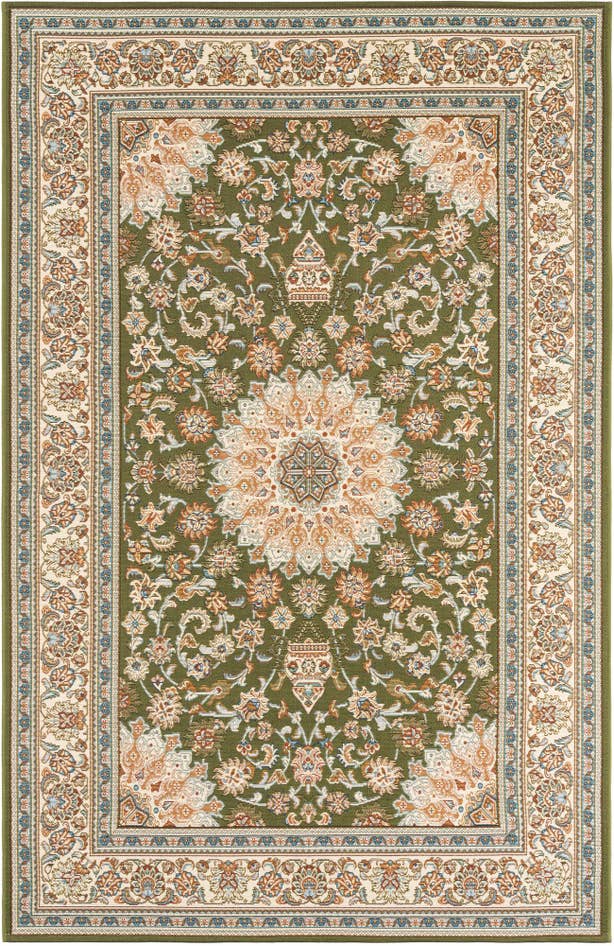 Detail image of 5' 3 x 8' Easy-Clean Traditional Indoor / Outdoor Rug