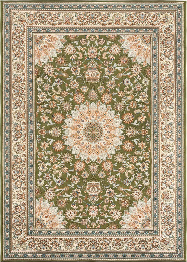 6' 1 x 9' Easy-Clean Traditional Indoor / Outdoor Rug