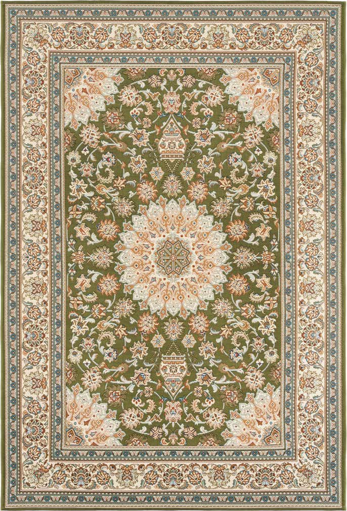 6' 1 x 9' Easy-Clean Traditional Indoor / Outdoor Rug