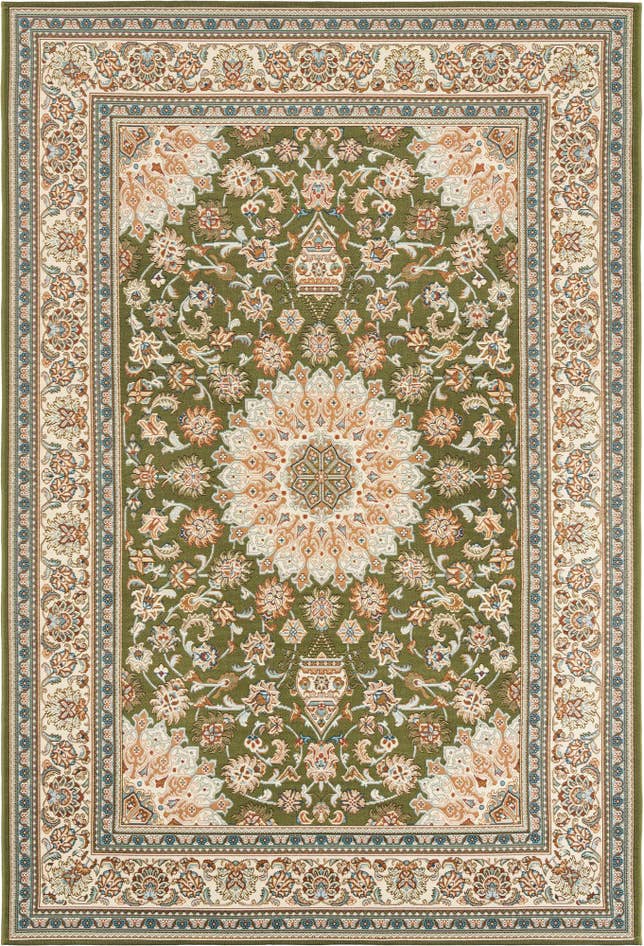 Detail image of 6' 1 x 9' Easy-Clean Traditional Indoor / Outdoor Rug