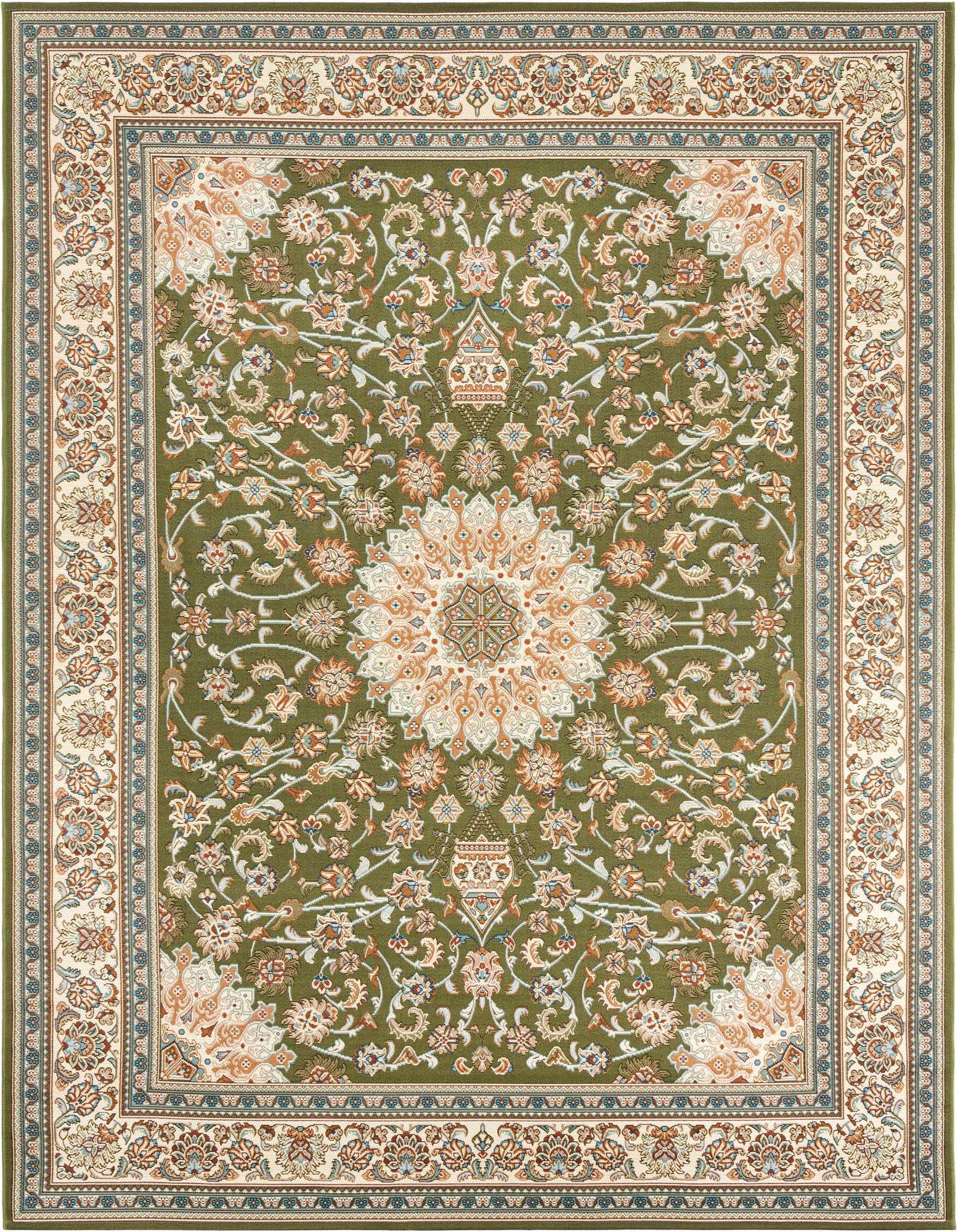 7' 10 x 10' Easy-Clean Traditional Indoor / Outdoor Rug