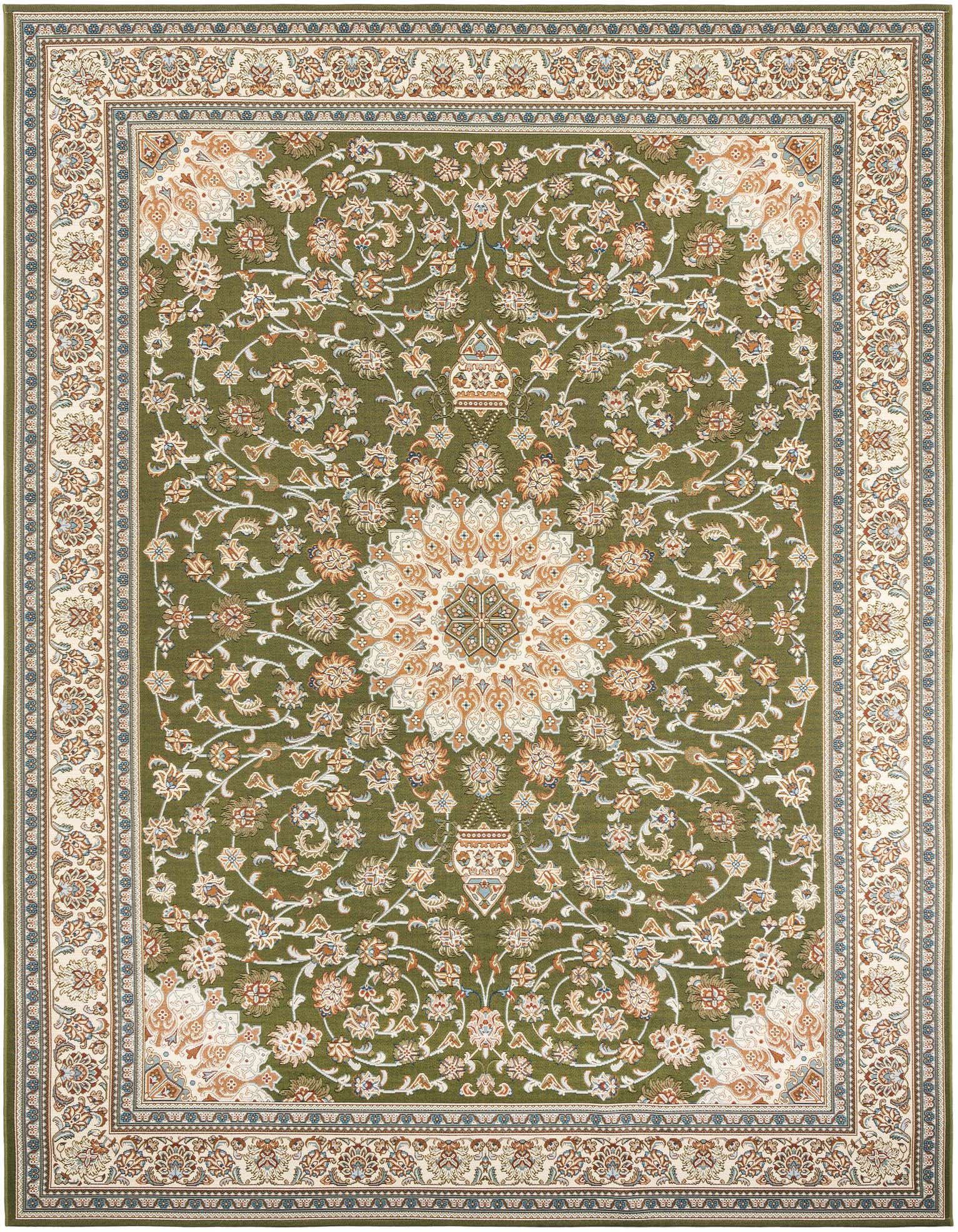 9' x 12' Easy-Clean Traditional Indoor / Outdoor Rug