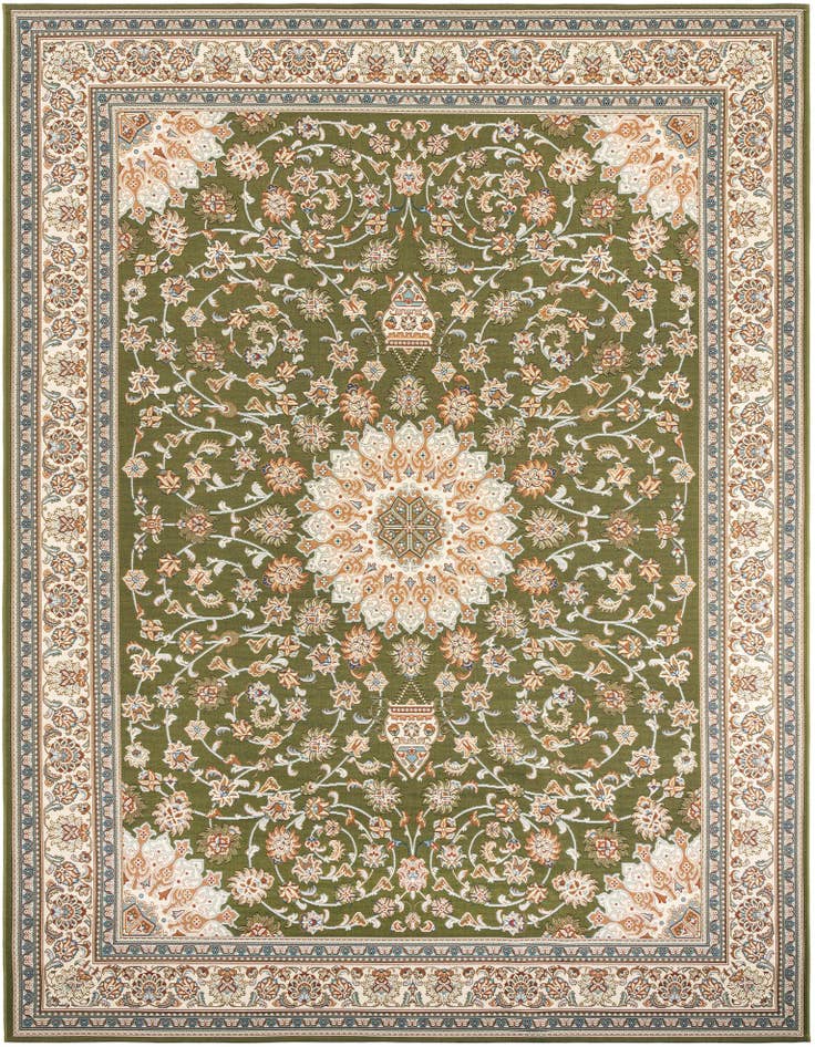 Detail image of 9' x 12' Easy-Clean Traditional Indoor / Outdoor Rug