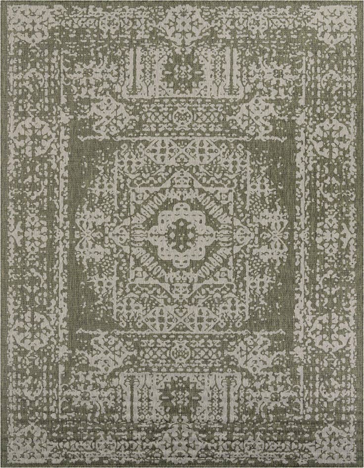 Detail image of 10' x 13' Easy-Clean Traditional Indoor / Outdoor Rug