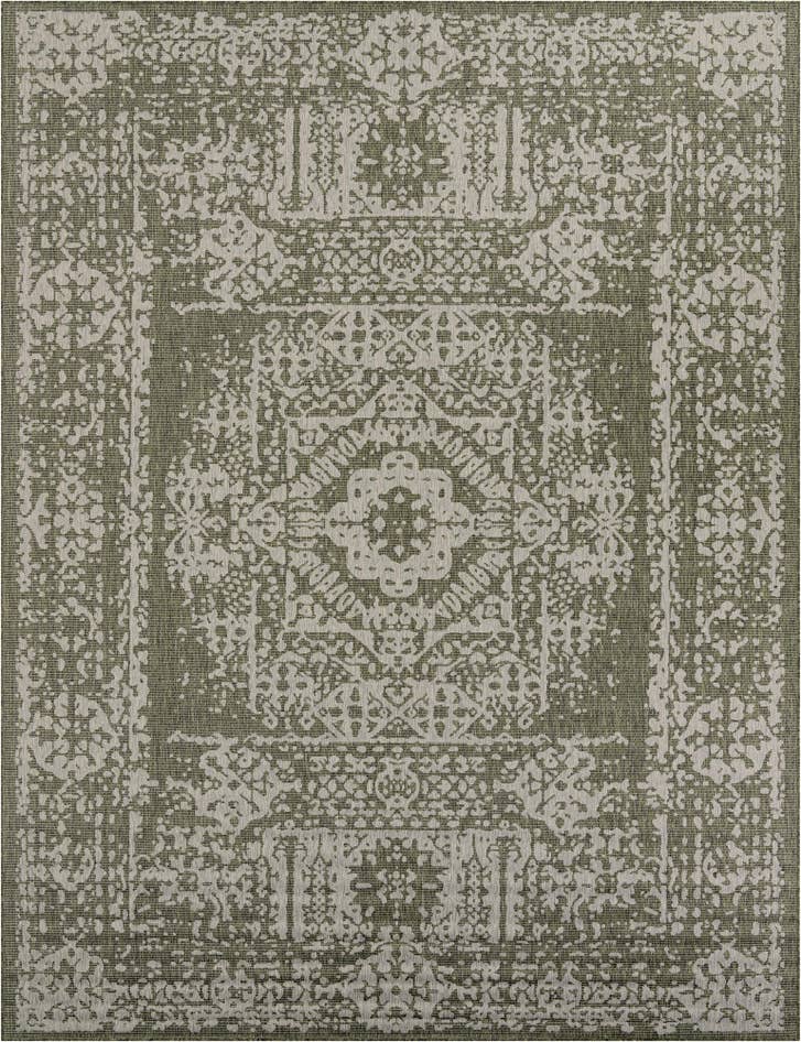 Detail image of 10' x 13' Easy-Clean Traditional Indoor / Outdoor Rug