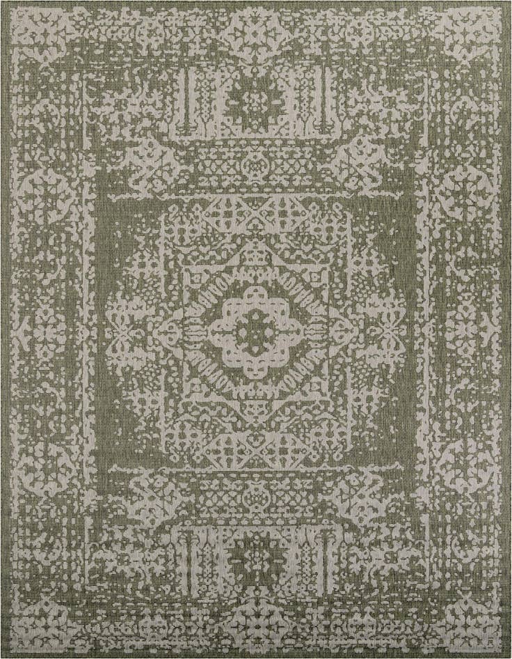 Detail image of 10' x 14' Easy-Clean Traditional Indoor / Outdoor Rug