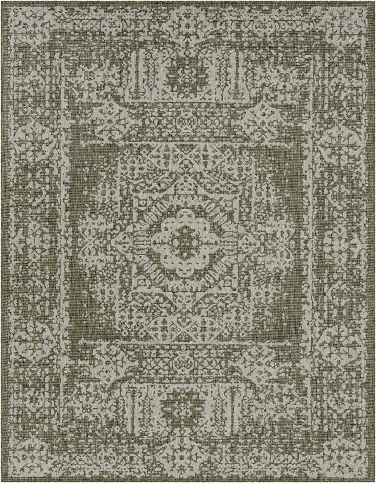 Detail image of 7' 10 x 10' Easy-Clean Traditional Indoor / Outdoor Rug