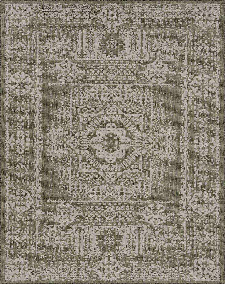 Detail image of 7' 10 x 10' Easy-Clean Traditional Indoor / Outdoor Rug