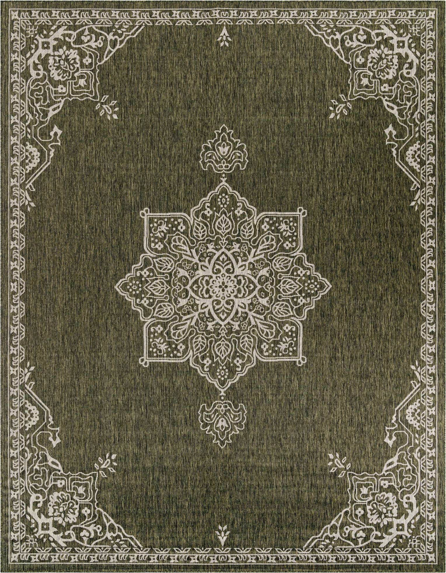 10' x 13' Easy-Clean Traditional Indoor / Outdoor Rug
