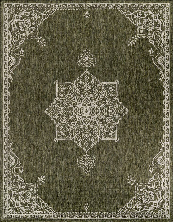 Detail image of 10' x 13' Easy-Clean Traditional Indoor / Outdoor Rug