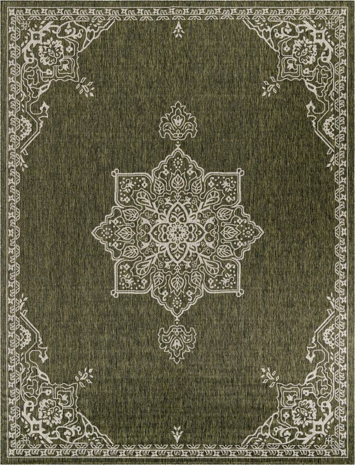 Detail image of 10' x 13' Easy-Clean Traditional Indoor / Outdoor Rug
