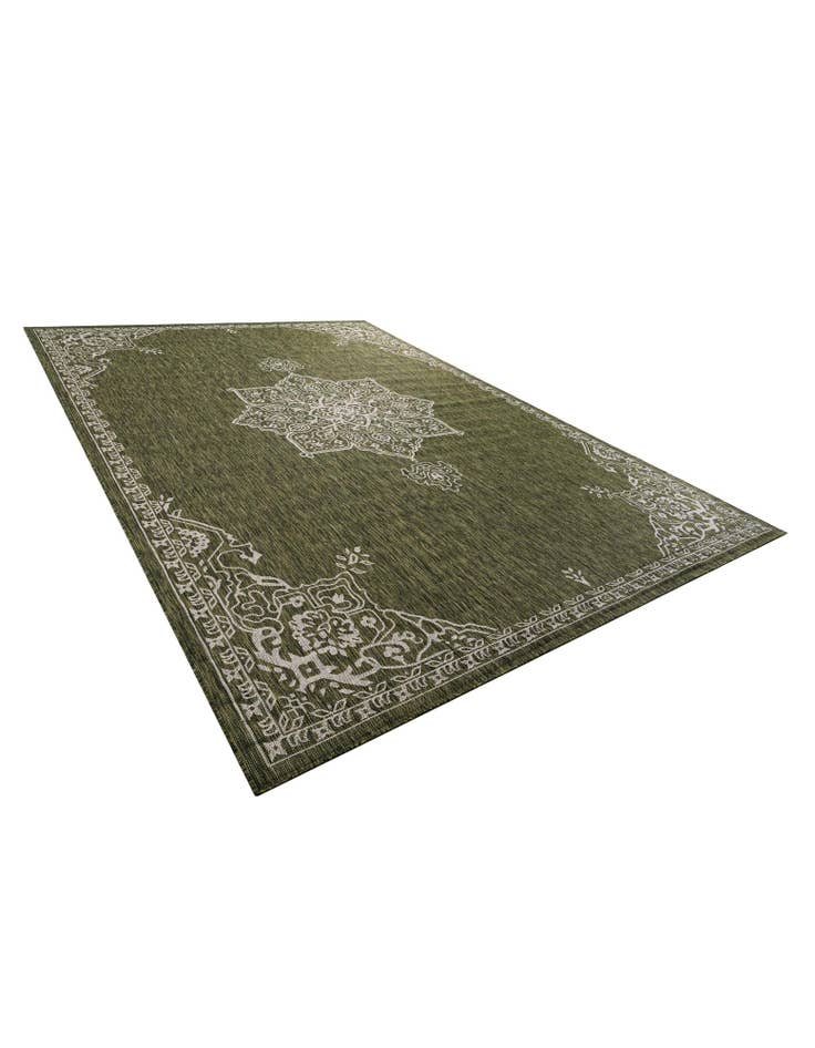 Detail image of 10' x 14'  Washable Traditional Indoor / Outdoor Rug