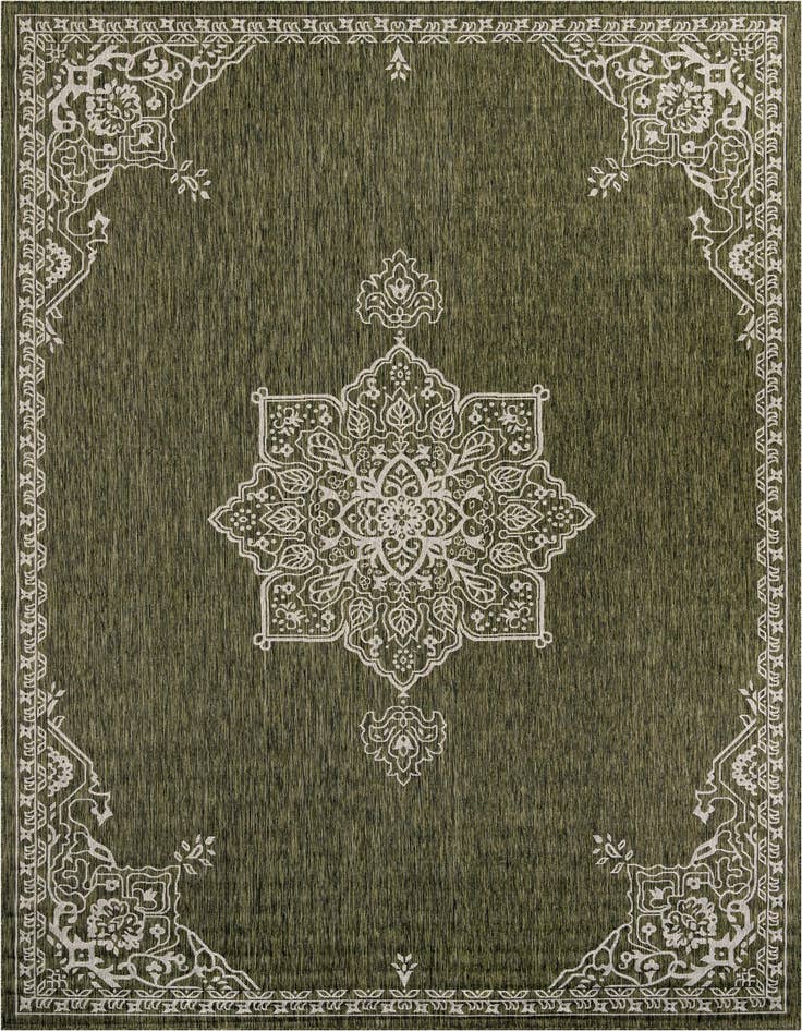 Detail image of 10' x 14' Easy-Clean Traditional Indoor / Outdoor Rug