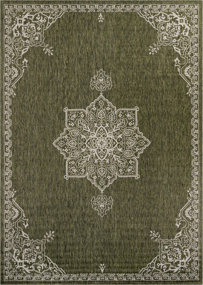 Detail image of 10' x 14' Easy-Clean Traditional Indoor / Outdoor Rug