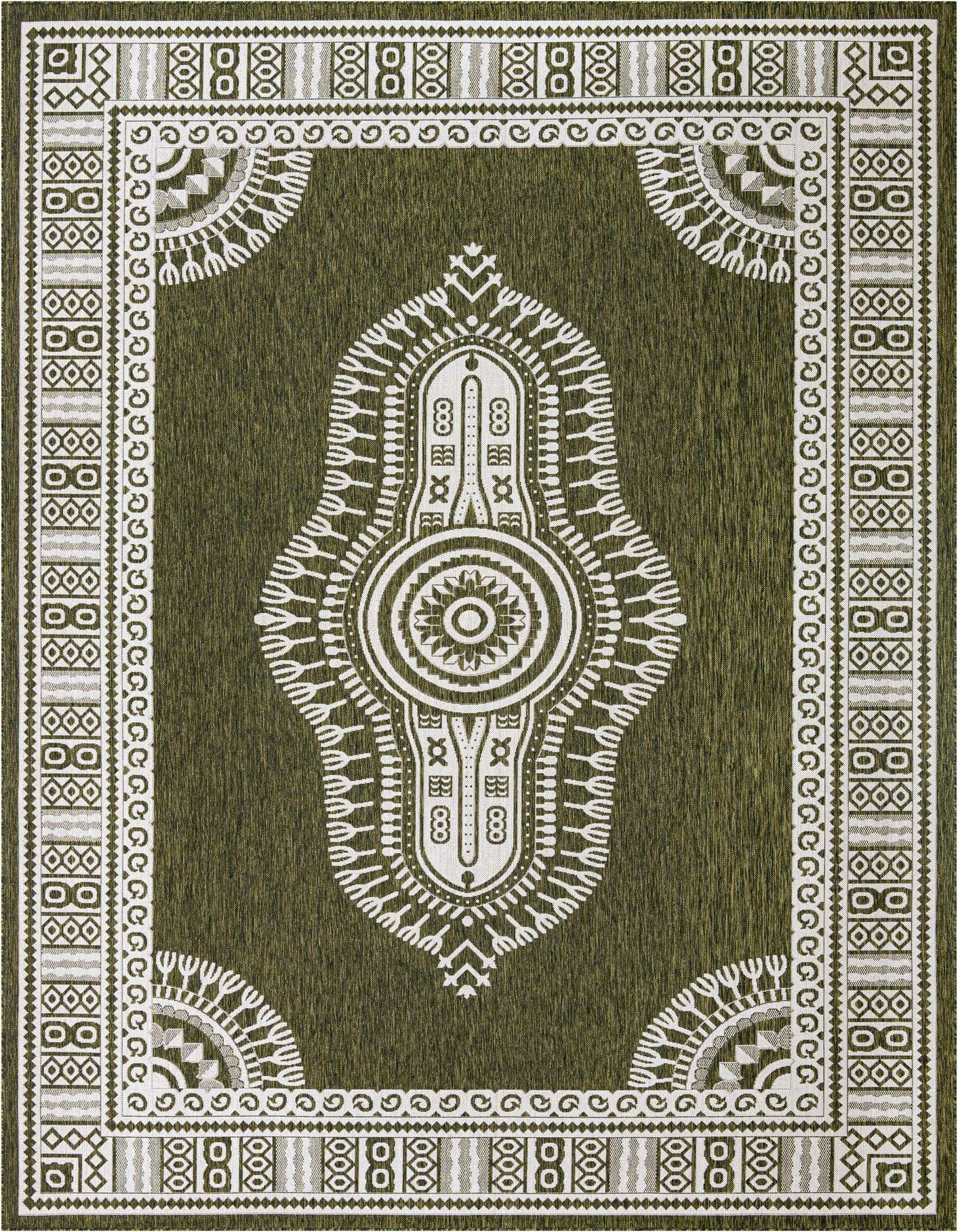 10' x 14' Easy-Clean Traditional Indoor / Outdoor Rug