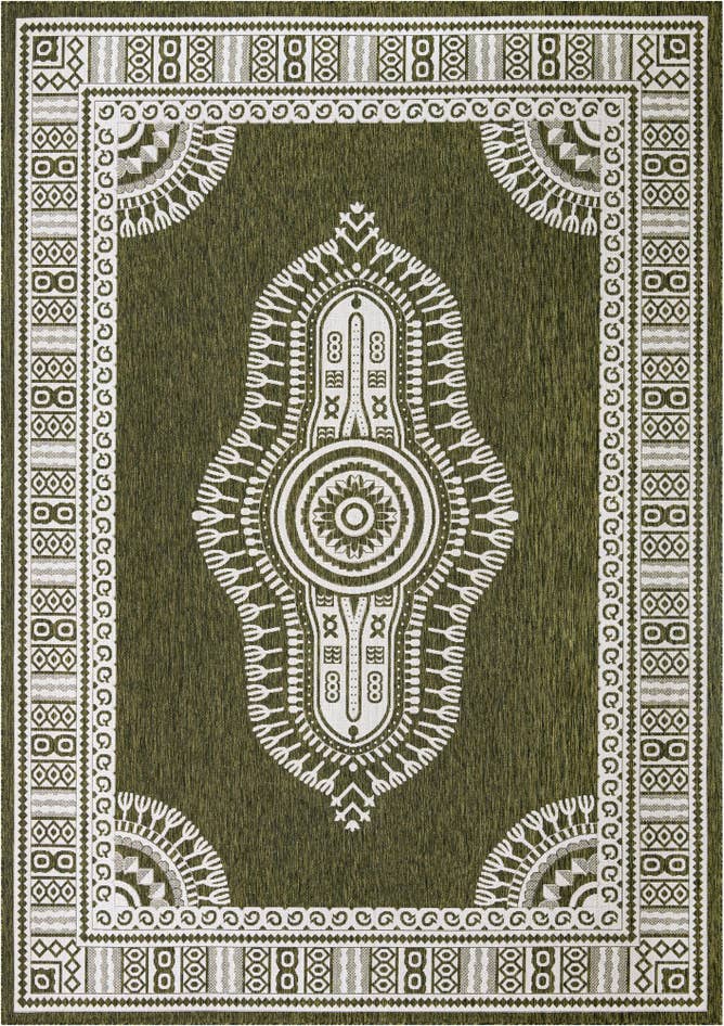 Detail image of 10' x 14' Easy-Clean Traditional Indoor / Outdoor Rug